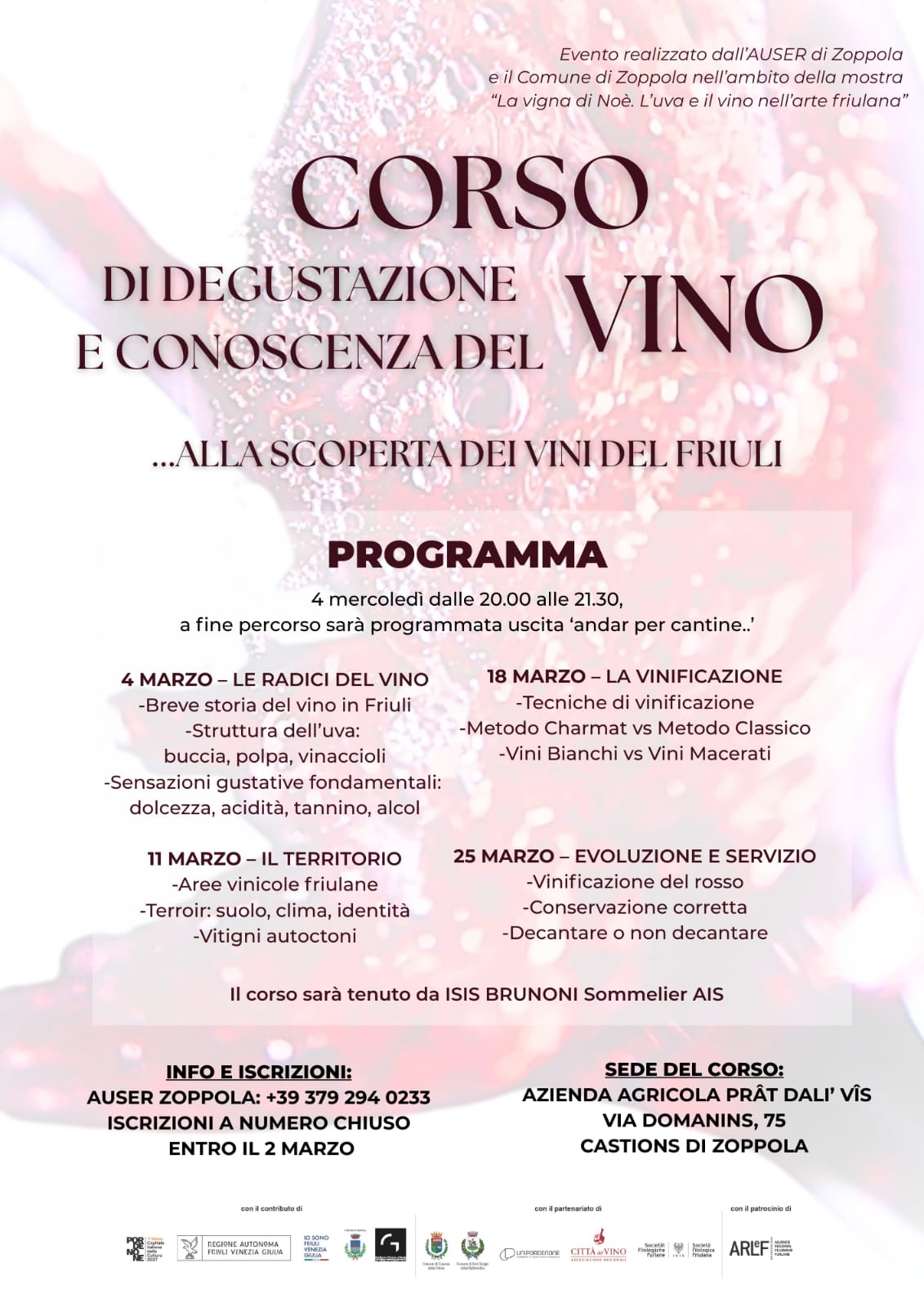 CORSO DI DEGUSTAZIONE E CONOSCENZA DEL VINO